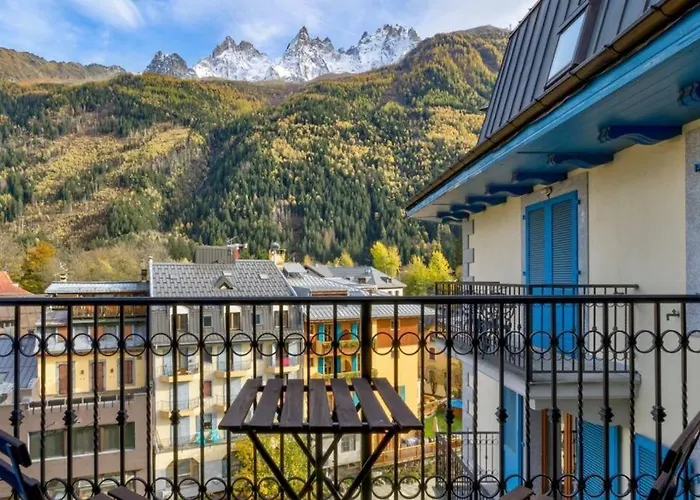 公寓 Centre, « lucille »,balcon, Vue Imprenable Et Parking 霞慕尼